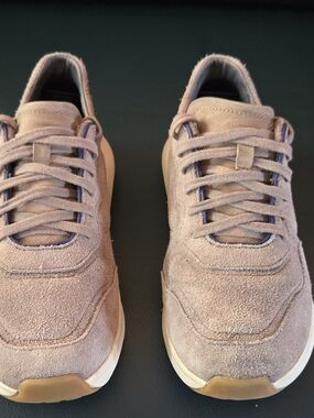 OluKai Koheo Cushioned Comfort Leather Sneakers Taupe Men’s US 8 UK 7 EU 41